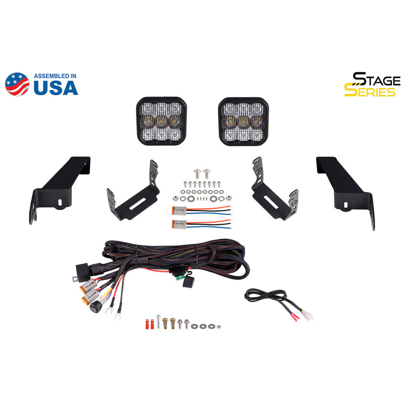  Diode Dynamics - Jeep JL SS5 CrossLink Bumper Lightbar Kit, Pro Yellow Driving